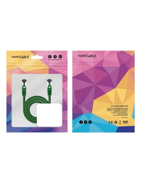 Nanocable Cable de Red Latiguillo Cat.8.1 2GHz LSZH SSTP AWG26, Verde, 1 m