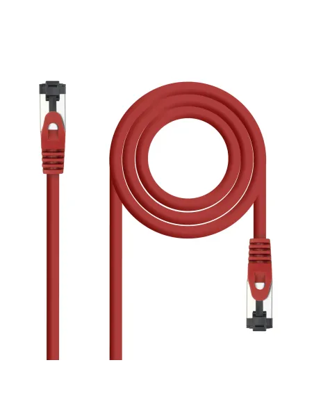 Nanocable Cable de Red Latiguillo Cat.8.1 2GHz LSZH SSTP AWG26, Rojo, 1 m