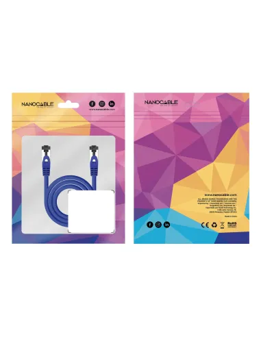 Nanocable Cable de Red Latiguillo Cat.8.1 2GHz LSZH SSTP AWG26, Azul, 2 m
