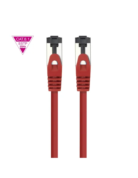 Nanocable Cable de Red Latiguillo Cat.8.1 2GHz LSZH SSTP AWG26, Rojo, 2 m