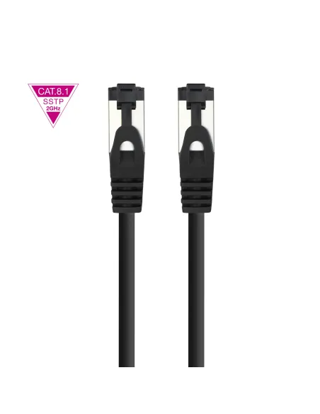 Nanocable Cable de Red Latiguillo Cat.8.1 2GHz LSZH SSTP AWG26, Negro, 3 m