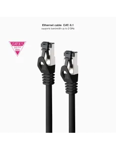 Nanocable Cable de Red Latiguillo Cat.8.1 2GHz LSZH SSTP AWG26, Negro, 5 m 2