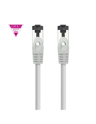 Nanocable Cable de Red Latiguillo Cat.8.1 2GHz LSZH SSTP AWG26, Gris, 15 m