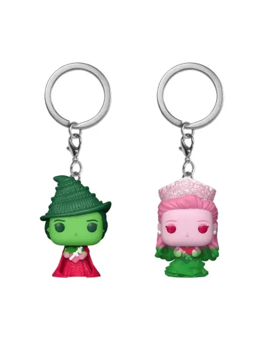 Funko pop keychain llavero cine wicked elphaba thropp & glinda upland