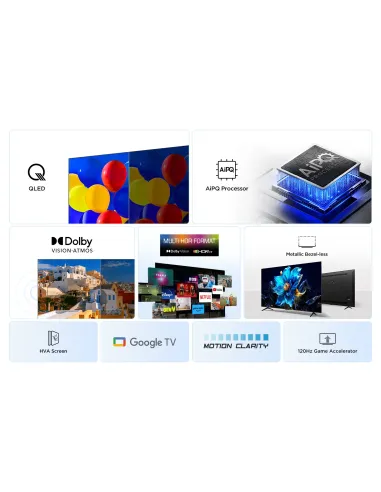 TCL P7K 43P7K Televisor 109,2 cm (43") 4K Ultra HD Smart TV Wifi Metálico 430 cd   m²