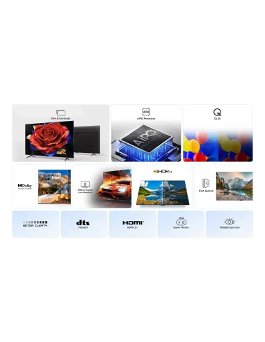 TCL P7K 50P7K Televisor 127 cm (50") 4K Ultra HD Smart TV Wifi Metálico 430 cd   m²