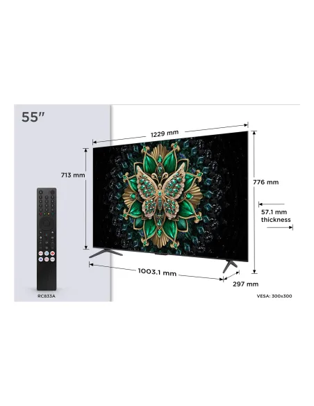 TCL C6K 55C6K Televisor 139,7 cm (55") 4K Ultra HD Smart TV Wifi Metálico