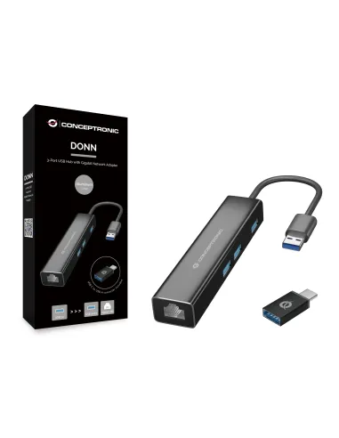 Conceptronic DONN07BA USB 3.2 Gen 1 (3.1 Gen 1) Type-A Negro