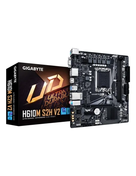 GIGABYTE H610M S2H V2 Placa base - Soporta CPUs Intel Core de 14ª generación, 4+1+1 Fases Híbridas VRM Digital, hasta 5600MHz