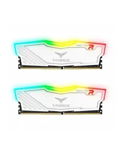 Memoria ram  ddr4 16gb 2x8gb 3600mhz teamgroup delta rgb - blanco - cl 18 - udimm