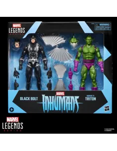 Pack 2 figuras hasbro marvel legends series black bolt & marvel's triton