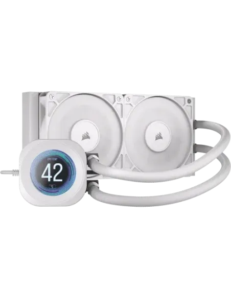 Corsair Nautilus 240 RS LCD Procesador Sistema de refrigeración líquida todo en uno 12 cm Blanco 1 pieza(s)