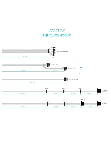 TooQ Fuente de alimentación ATX 750W APFC 80Plus Bronze