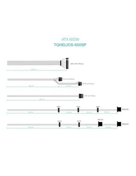 TooQ Fuente de Alimentación ATX 650W APFC 80Plus Bronze