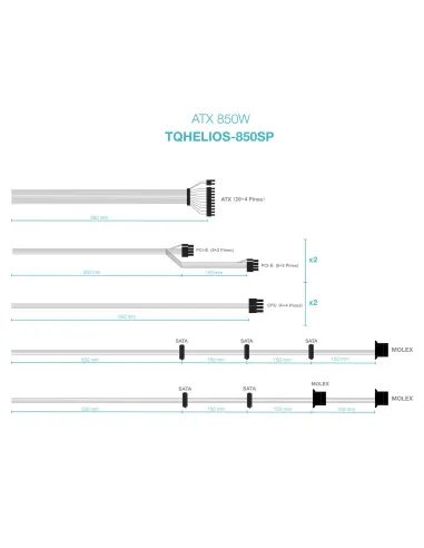 TooQ Fuente de alimentación ATX 850W APFC 80Plus Bronze