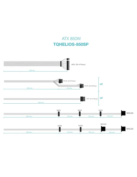TooQ Fuente de alimentación ATX 850W APFC 80Plus Bronze