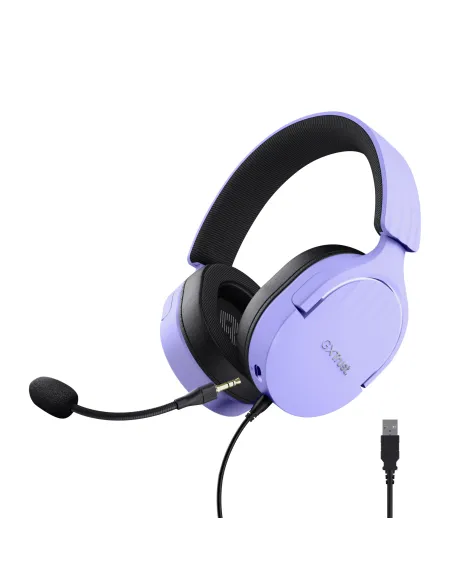 Trust GXT 490P FAYZO Auriculares Alámbrico Diadema Juego USB tipo A Negro, Púrpura