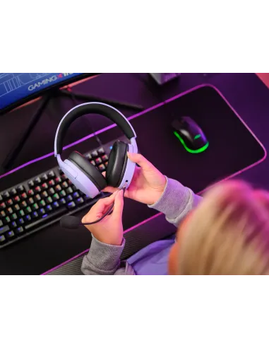 Trust GXT 490P FAYZO Auriculares Alámbrico Diadema Juego USB tipo A Negro, Púrpura