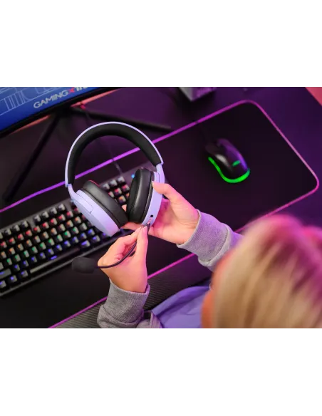 Trust GXT 490P FAYZO Auriculares Alámbrico Diadema Juego USB tipo A Negro, Púrpura