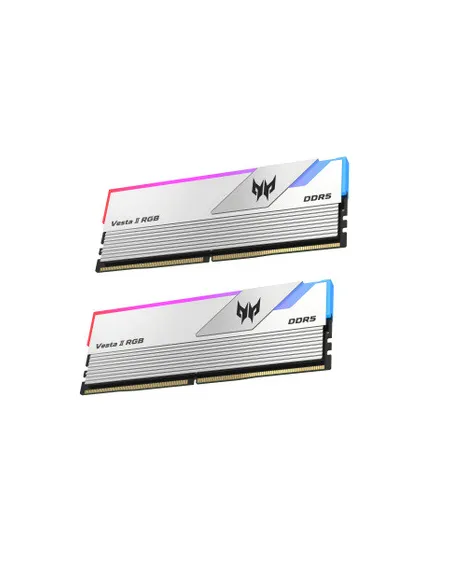 Memoria ram ddr5 64gb 2x32gb predator vesta2 - udimm - 6000mhz  cl 30 silver rgb