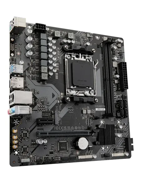 GIGABYTE A620M H Placa base - Soporta CPUs AMD Ryzen 8000, VRM digital de 5+2+2 fases, hasta 7200MHz DDR5 (OC), 1xPCIe 4.0 M.2,
