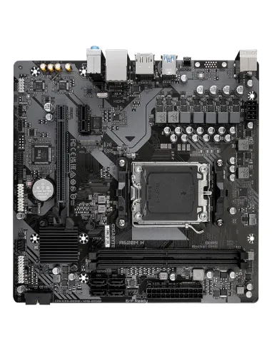 GIGABYTE A620M H Placa base - Soporta CPUs AMD Ryzen 8000, VRM digital de 5+2+2 fases, hasta 7200MHz DDR5 (OC), 1xPCIe 4.0 M.2,