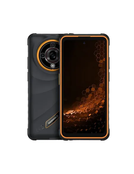 Telefono movil smartphone rugerizado hammer iron 6 5g - 6gb - 128gb - 6.56 pulgadas - negro - naranja