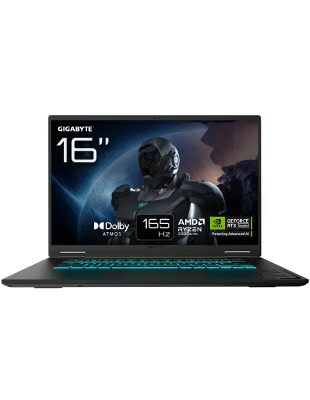 GIGABYTE GAMING A16 Portátil – 16", 165Hz WUXGA, Ryzen 7 260, RTX 5070, 32GB DDR5 5200MHz, SSD Gen4 de 1TB, DOS, Garantía de 2