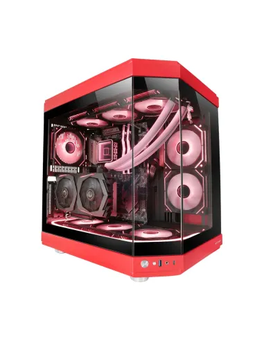 Mars Gaming MC-3T, Caja Gaming Custom ATX, Triple Ventana Cristal Templado Continuo, Soporte Refrigeración Líquida Completo,