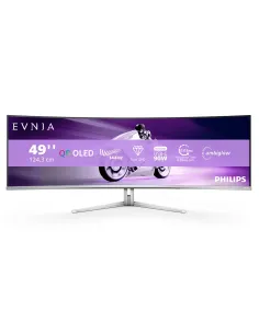 Philips Evnia 8000 49M2C8900L 00 pantalla para PC 124,2 cm (48.9") 5120 x 1440 Pixeles Dual QHD QD-OLED Blanco
