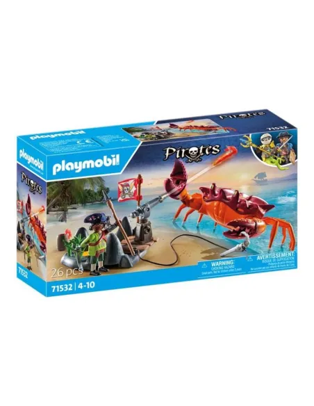 Playmobil batalla con el cangrejo gigante