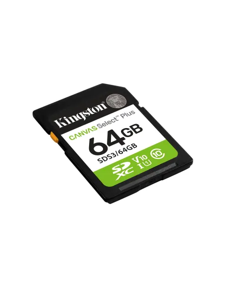 Kingston Technology 64 GB SDXC Canvas Select Plus Gen3 100 MB s C10 UHS-I U1 V10
