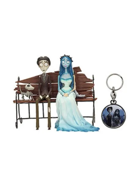 Set figuras + regalo llavero metalico la novia cadaver