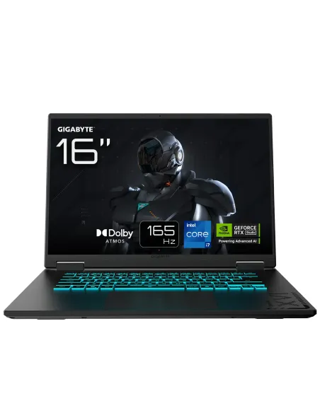 GIGABYTE GAMING A16 Portátil - 16", 165Hz WUXGA, Intel Core i7-13620H, RTX 5050, 16GB DDR5 5200MHz, SSD Gen4 de 1TB, DOS,