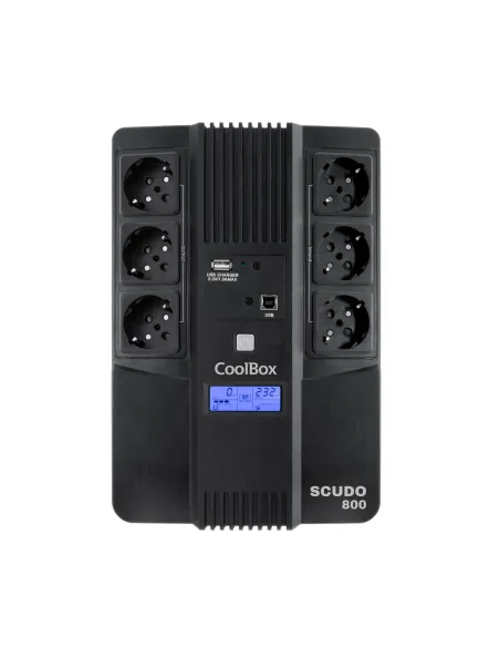 CoolBox SAI SCUDO3 800VA 480W 3+3 SCHUKOS + SOFTWARE