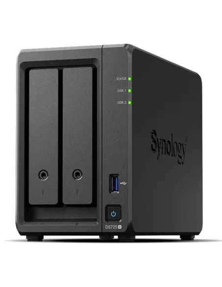 Servidor nas synology disk station ds725+ 4gb 2 bahias gigabit ethernet