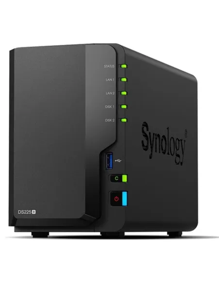 Servidor nas synology disk station ds225+ 2gb 2 bahias gigabit ethernet