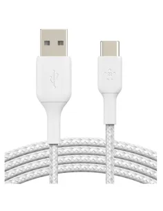 Cable usb tipo c a usb tipo a belkin 3m -  macho - macho -  blanco -  trenzado