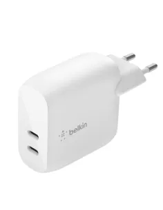 Cargador belkin wcb006vfwh 40w 2x usb tipo c blanco