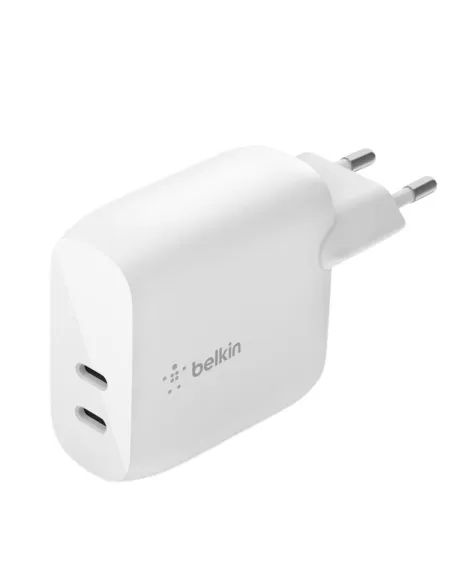 Cargador belkin wcb006vfwh 40w 2x usb tipo c blanco