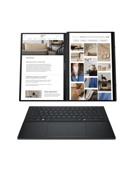 ASUS Zenbook Duo OLED UX8406CA-PZ166X - Ordenador Portátil 14" WQXGA+ 120Hz (Intel Core Ultra 9 285H, 32GB RAM, 1TB SSD, Arc