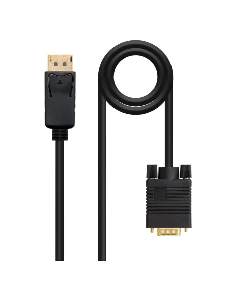 Nanocable Cable conversor DISPLAYPORT a VGA, DP M - VGA M, Negro, 5.0 M