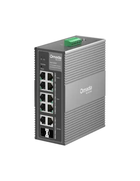 TP-Link Omada IES210GPP switch Gestionado Gigabit Ethernet (10 100 1000) Energía sobre Ethernet (PoE) DIN rail Gris