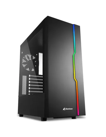 Caja sharkoon rgb slider atx 2xusb3.0 2xusb2.0 sin fuente negro