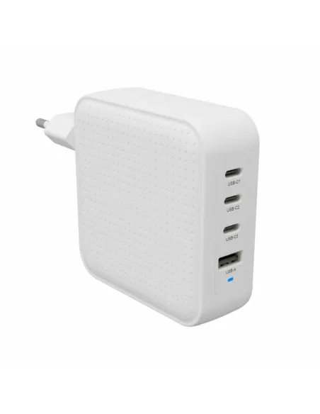 Cargador de pared hyper travel charger 100w 3x usb tipo c 1x usb tipo a blanco