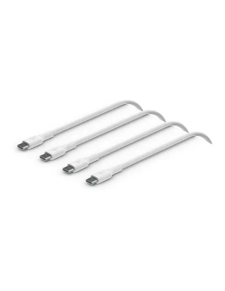 Cable usb tipo c belkin 1m -  macho - macho -  blanco 2 unidades