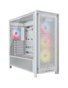 Caja ordenador gaming corsair frame 5000d rs atx argb cristal templado blanco
