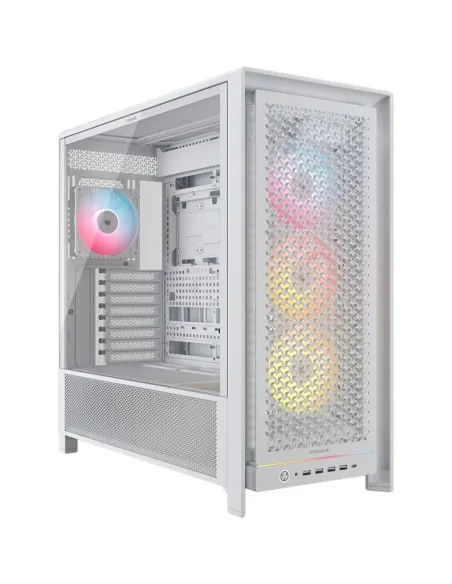 Caja ordenador gaming corsair frame 5000d rs atx argb cristal templado blanco
