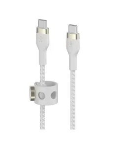 Cable usb tipo c belkin 3m -  macho - macho -  blanco -  trenzado