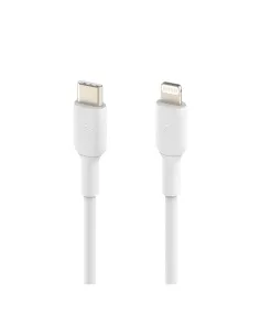 Cable lightning a usb tipo c belkin 2m -  macho - macho -  blanco -  trenzado